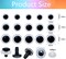 1Box (120pcs) 3D Transparent Plastic Safety Eyes with Washers – 14mm/16mm/18mm for Amigurumi, Crochet Dolls, Stuffed Animals & DIY Crafts